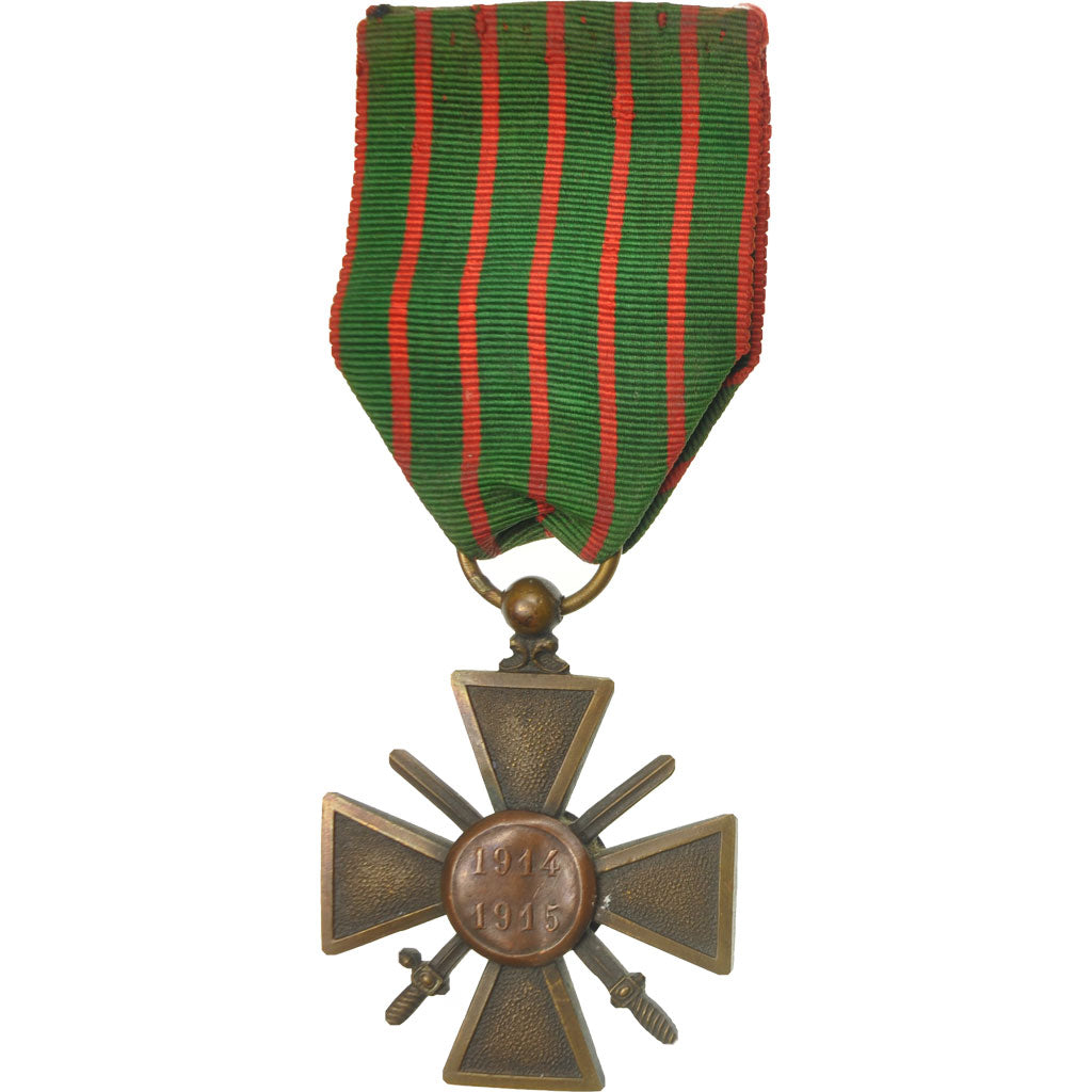 Francia, Croix de Guerre, medalla, 1914-1915, Muy buen estado, Bronce, 37.5