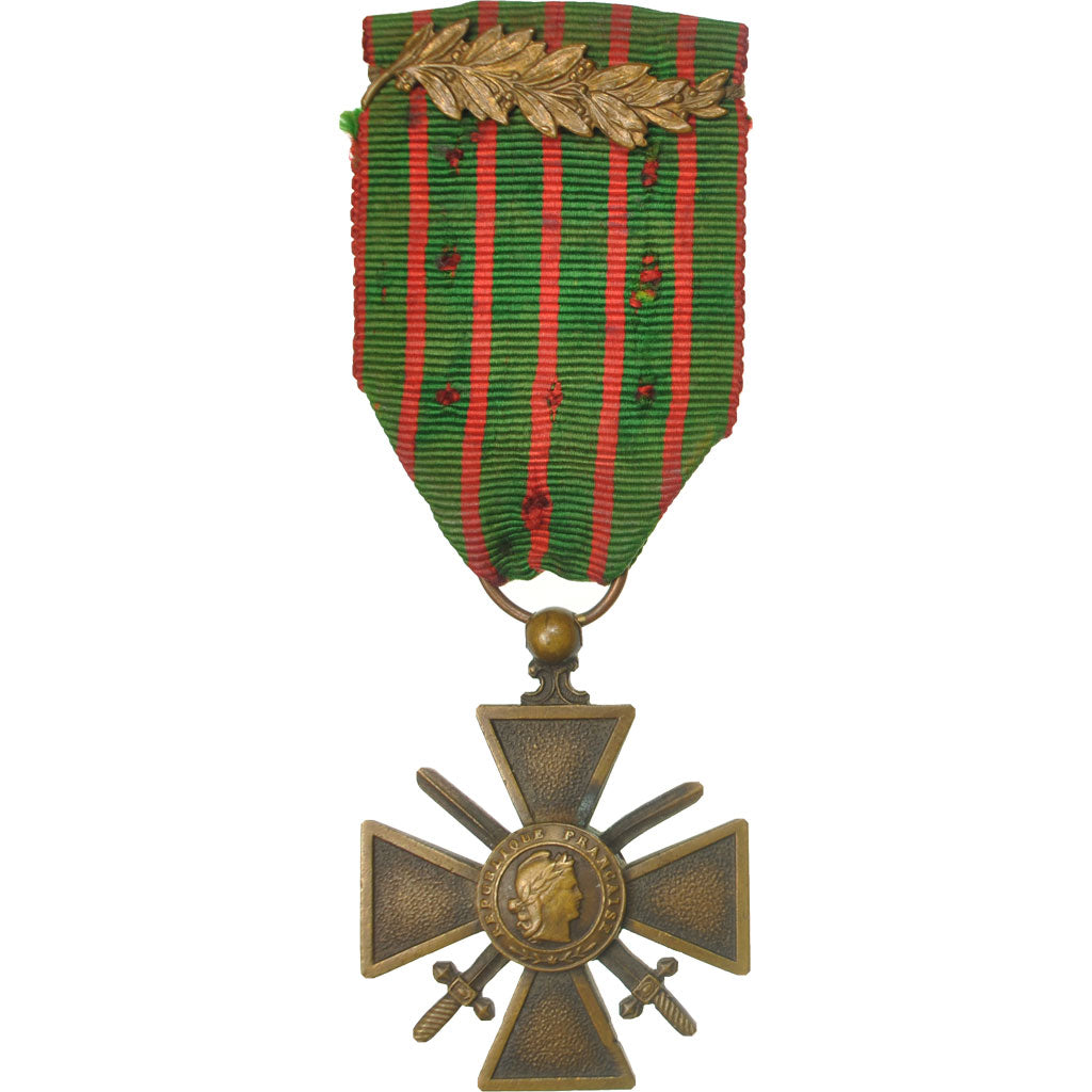 France, Croix de Guerre, Une palme, Médaille, 1914-1917, Good Quality, Bronze