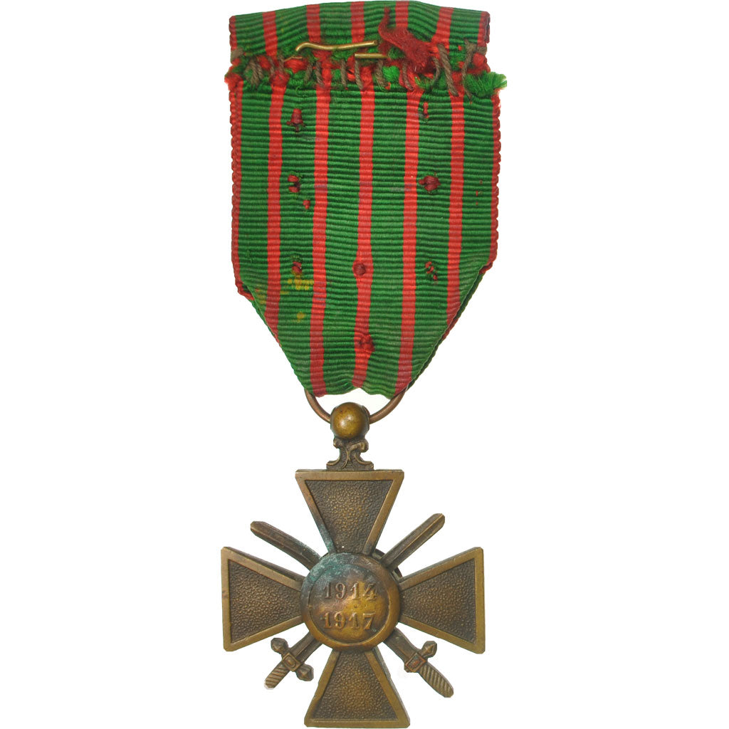 France, Croix de Guerre, Une palme, Médaille, 1914-1917, Good Quality, Bronze