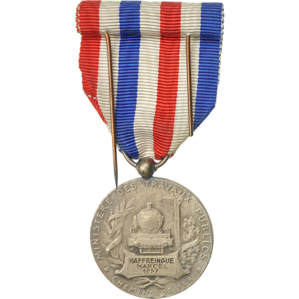 France, Médaille d'honneur des chemins de fer, Medal, 1957, Excellent Quality