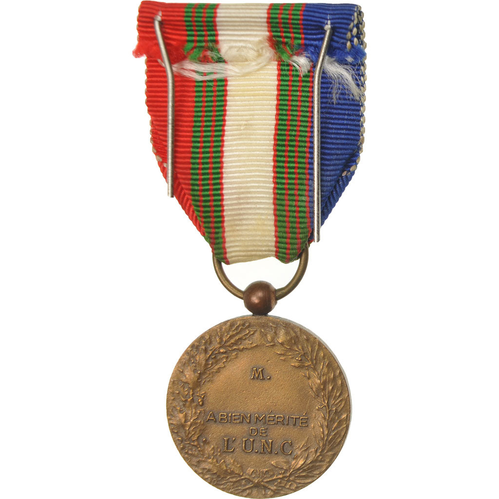 France, Union Nationale des Combattants, Medal, Excellent Quality, Bronze, 26.5