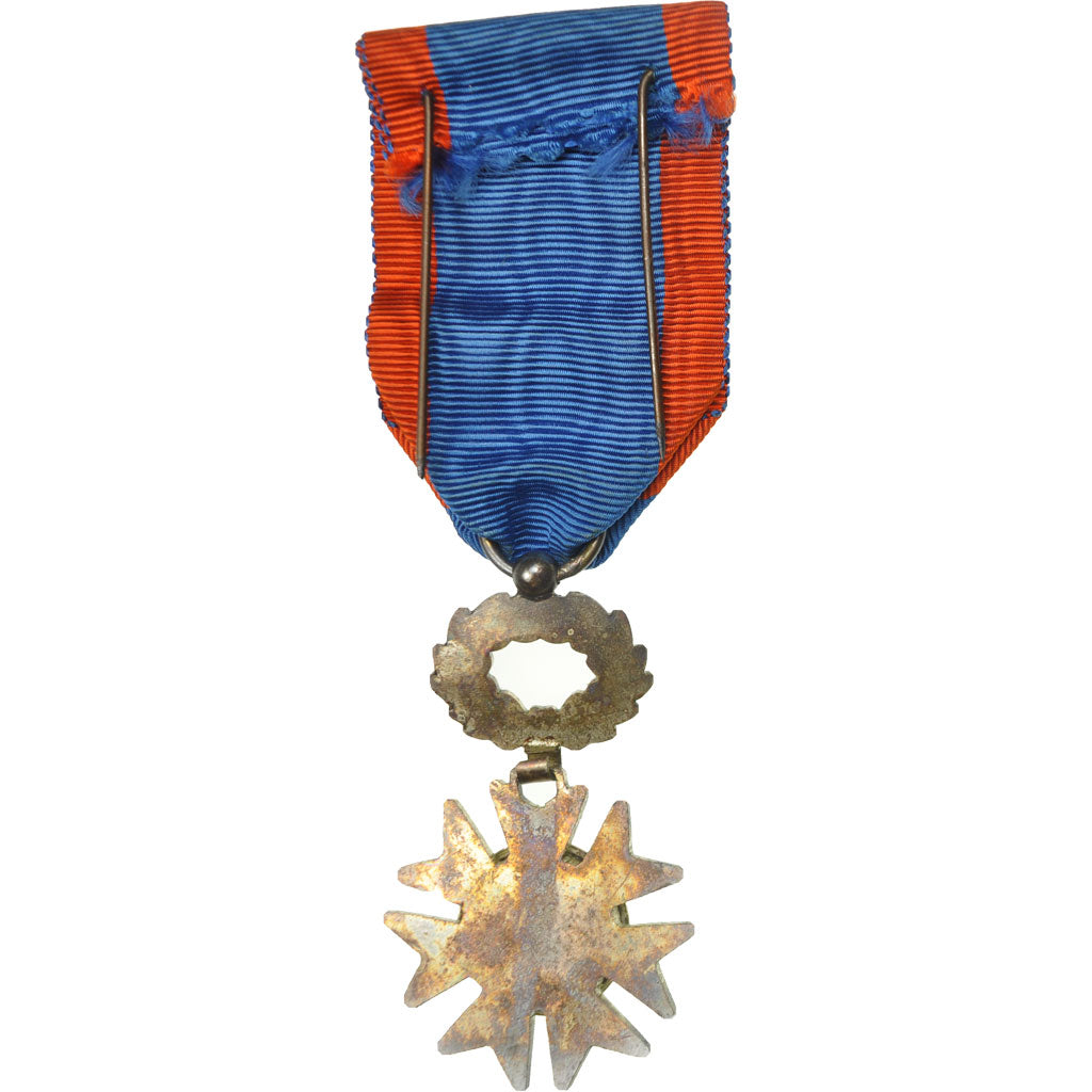France, Education Civique, Médaille, 1933, Excellent Quality, Silvered bronze