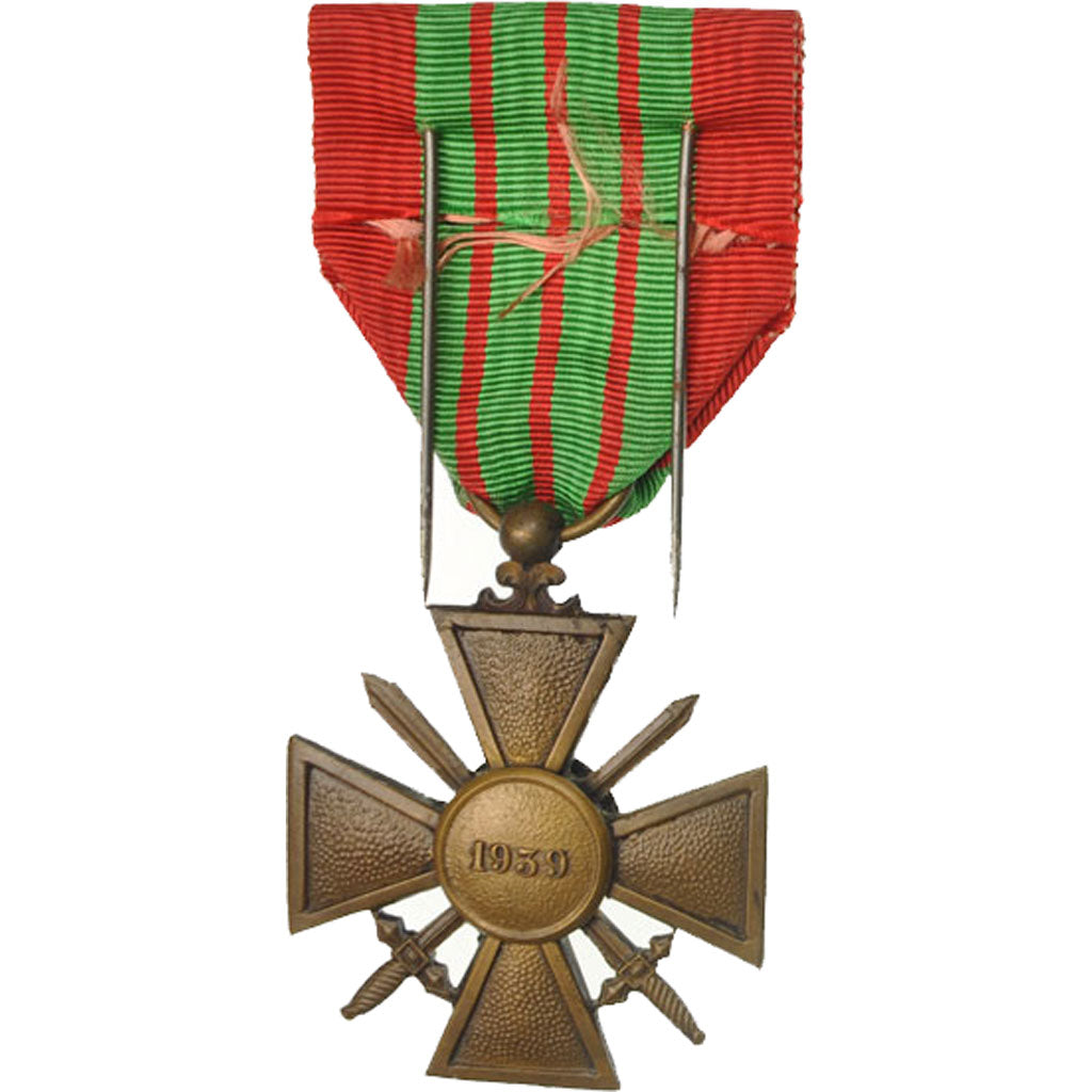 France, Croix de Guerre, Médaille, 1939, Non circulé, Bronze, 37