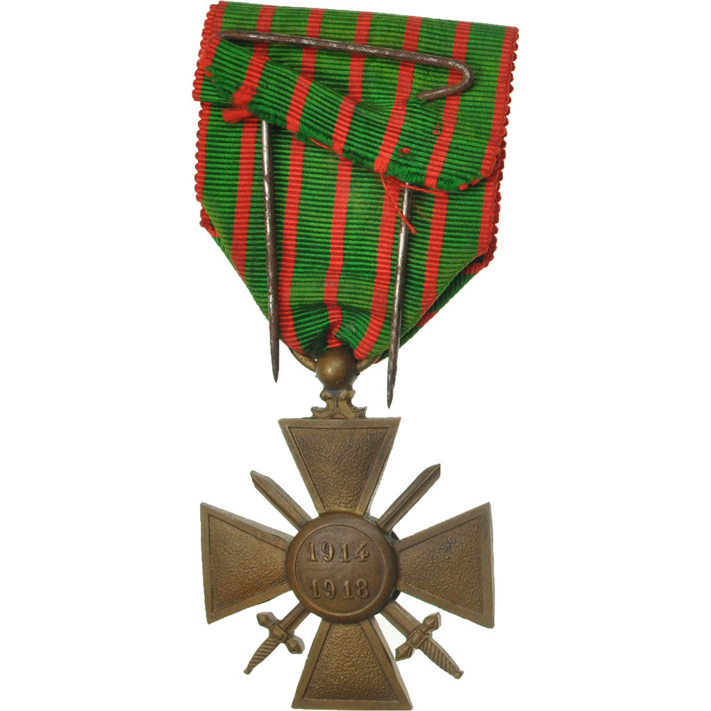 France, Croix de Guerre, Médaille, 1914-1918, Très bon état, Bronze, 37