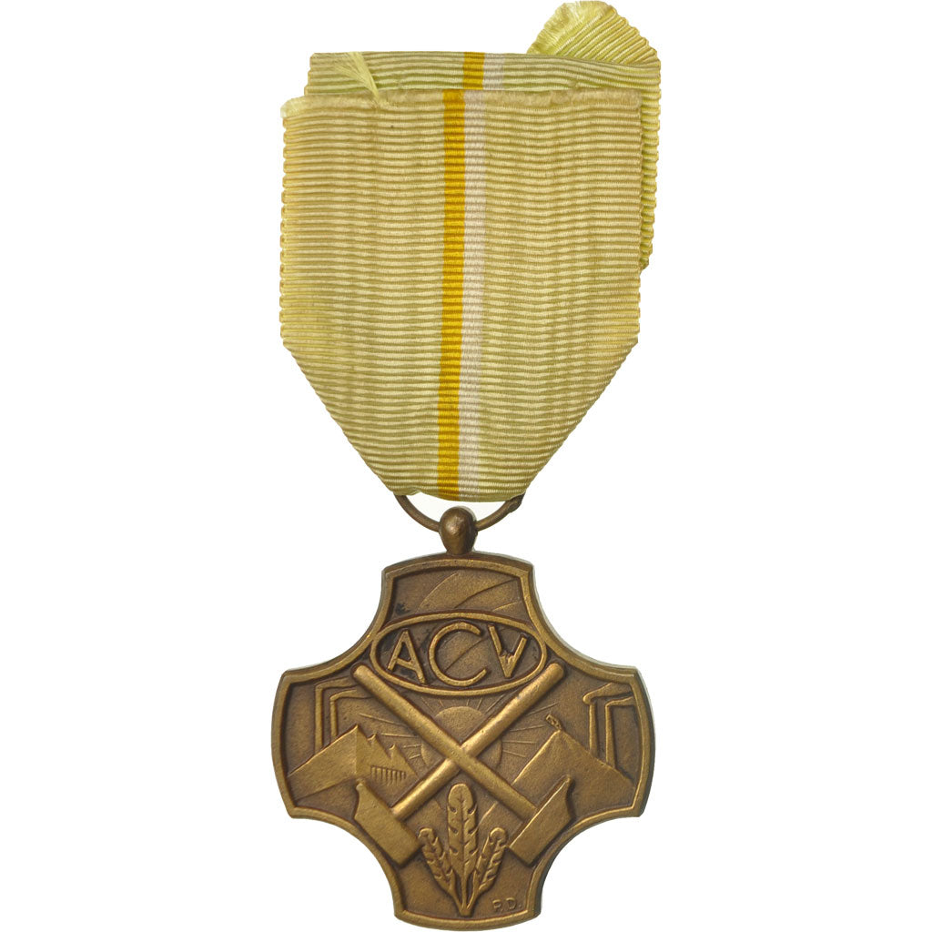 Bélgica, Médaille du Travail A.C.V, medalla, Excellent Quality, Bronce, 40