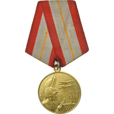 Rusia, 60 Ans des Forces Armées Soviétiques, medalla, 1918-1978, Excellent