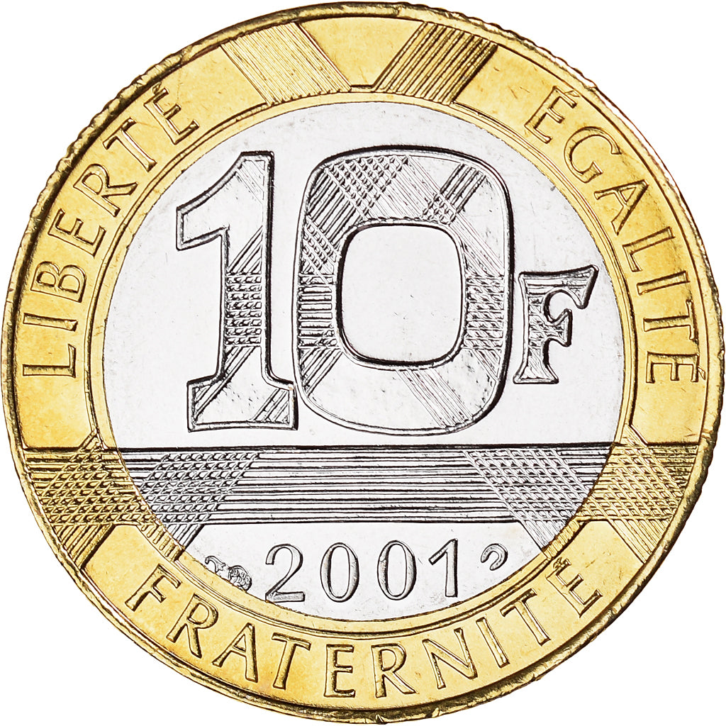 Coin, France, Génie, 10 Francs, 2001, Paris, BU, MS(65-70), Aluminum-Bronze