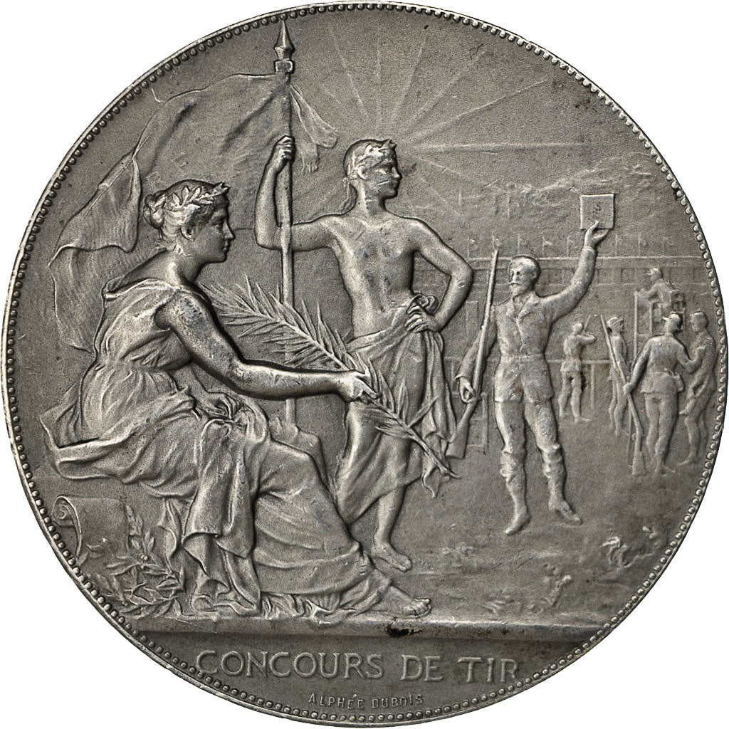 France, Medal, Concours de Tir, Montreuil sur mer, Dubois.A, AU(55-58), Silver