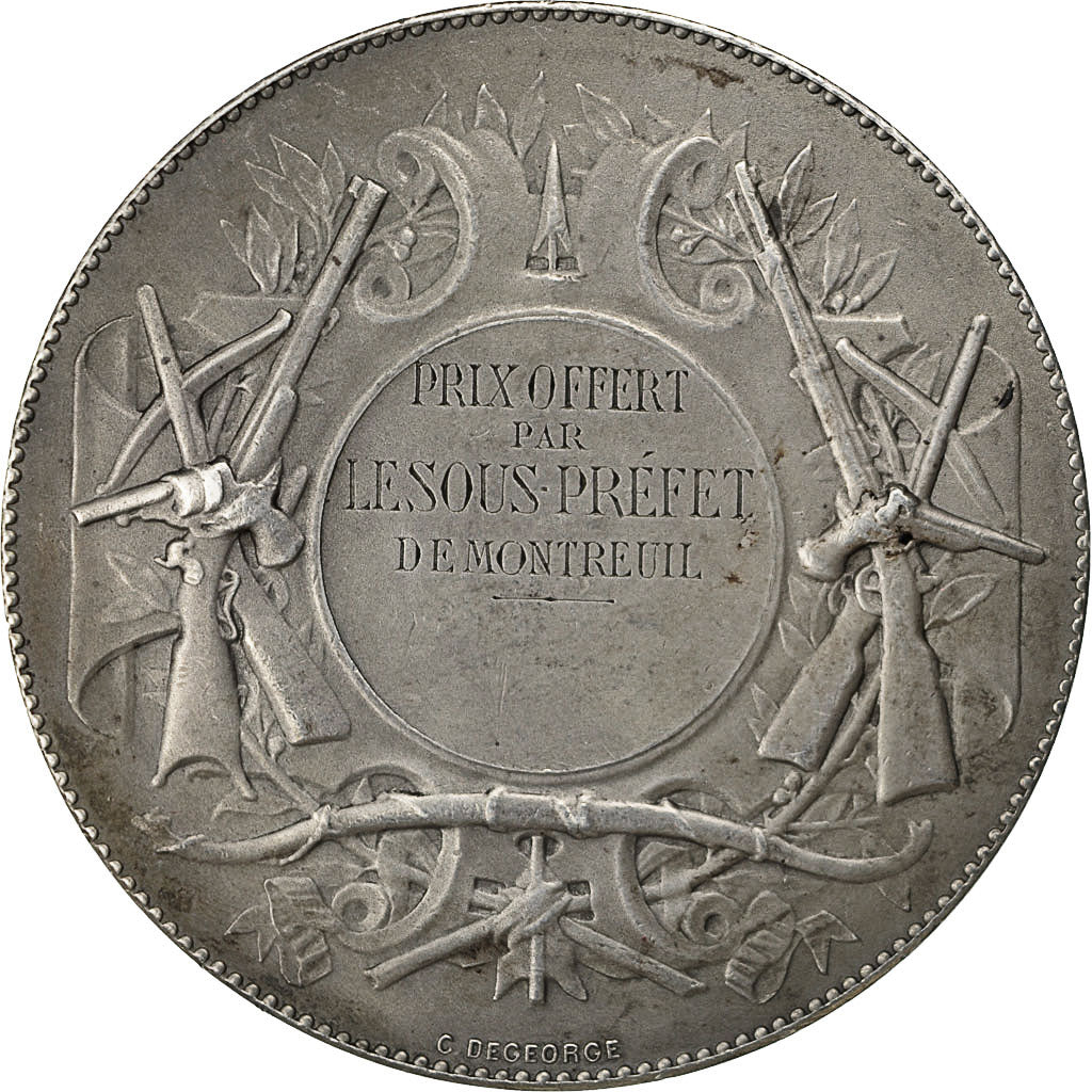 France, Medal, Concours de Tir, Montreuil sur mer, Dubois.A, AU(55-58), Silver