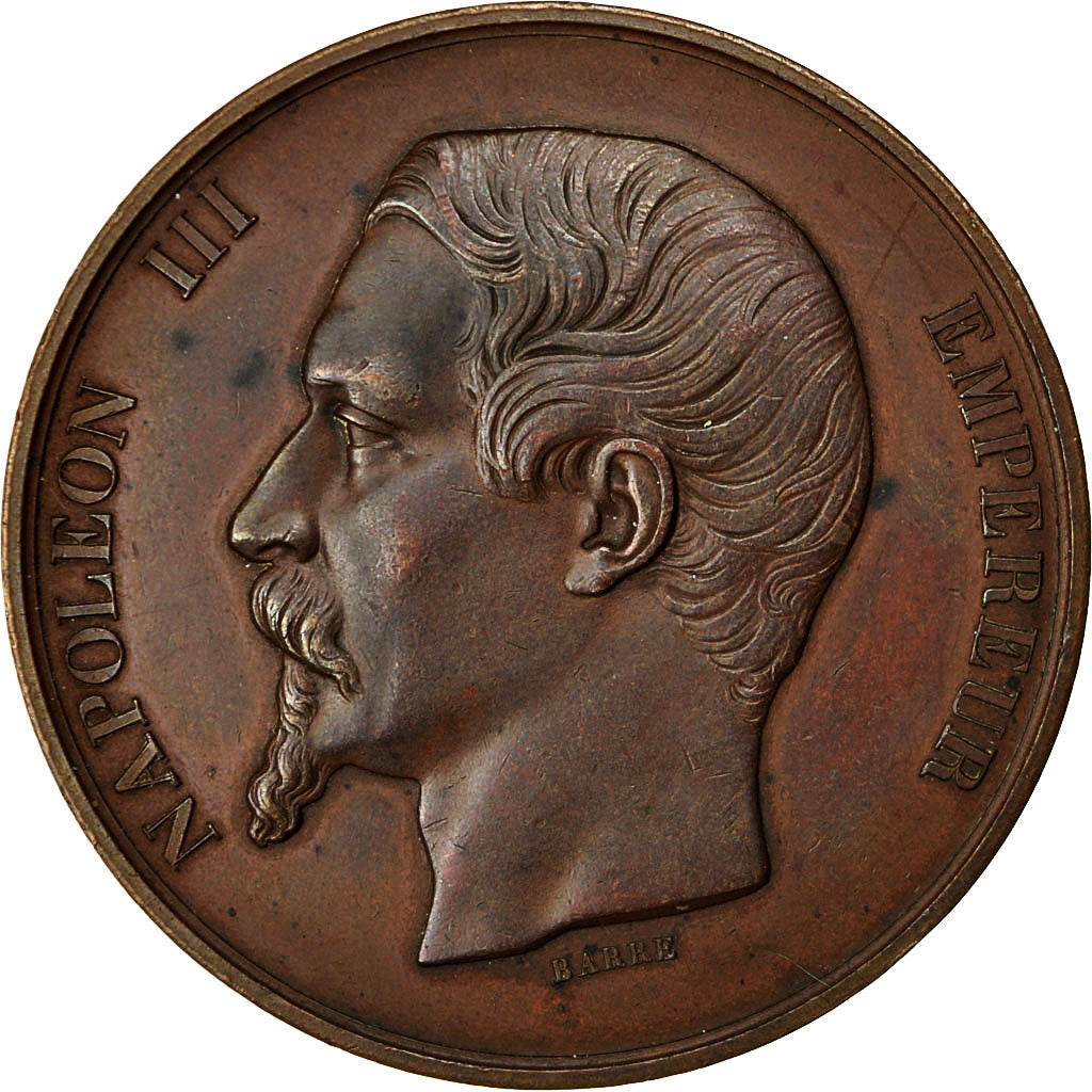 Algeria, Medal, Napoléon III, Chemins de Fer Décrétés, 1857, Bovy