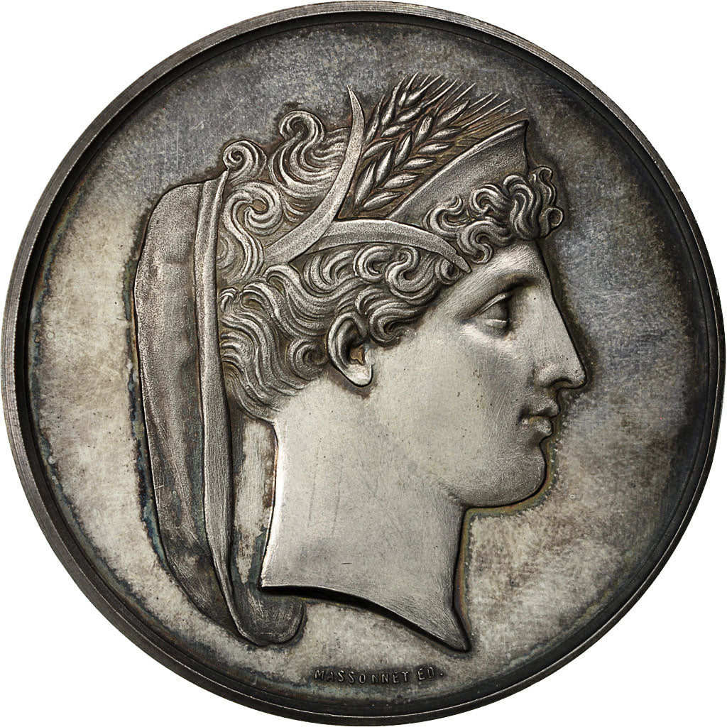 Algeria, Medal, Société des Beaux Arts d'Alger, 1880, Massonnet, MS(60-62)