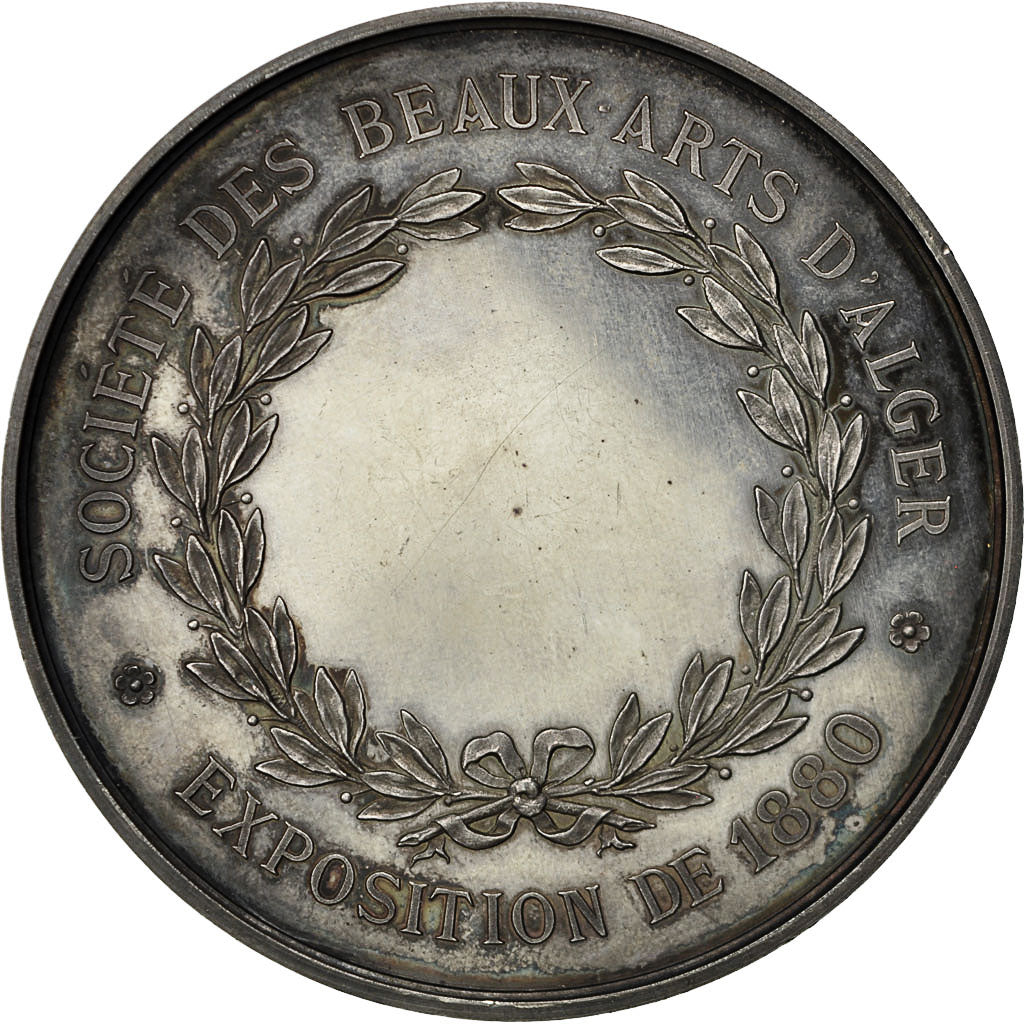 Algeria, Medal, Société des Beaux Arts d'Alger, 1880, Massonnet, MS(60-62)