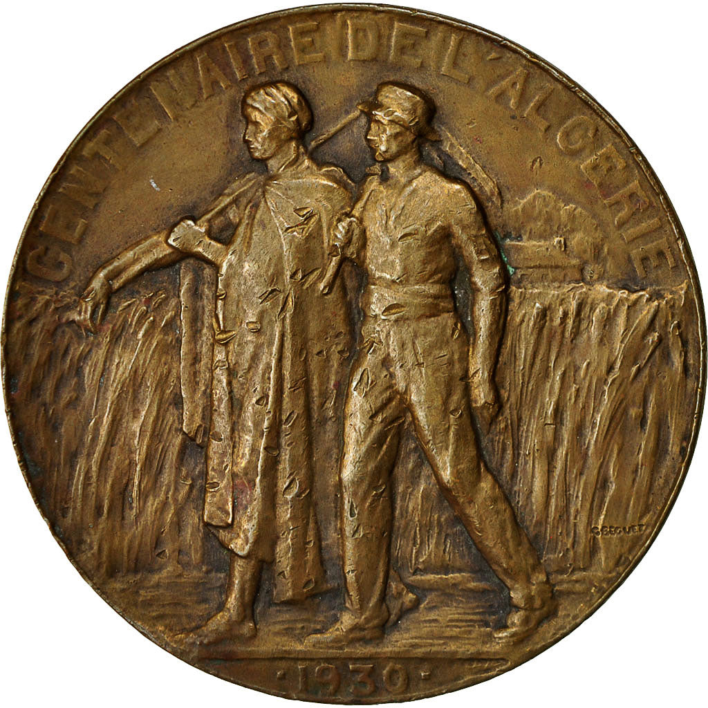 Algeria, Medal, Centenaire de l'Algérie, Gouvernement Général, 1930, Béguet