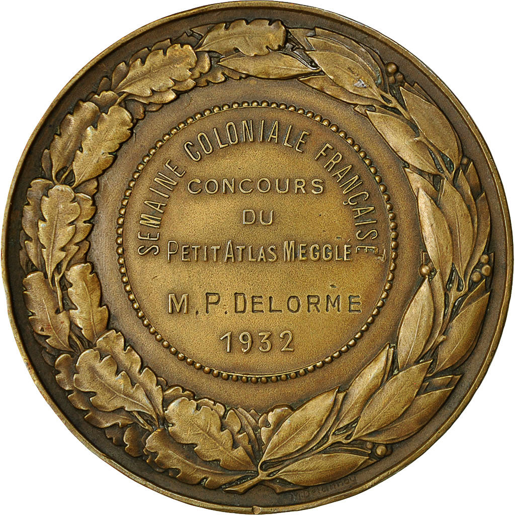 Algeria, Médaille, Semaine Coloniale Française du Petit Atlas Français