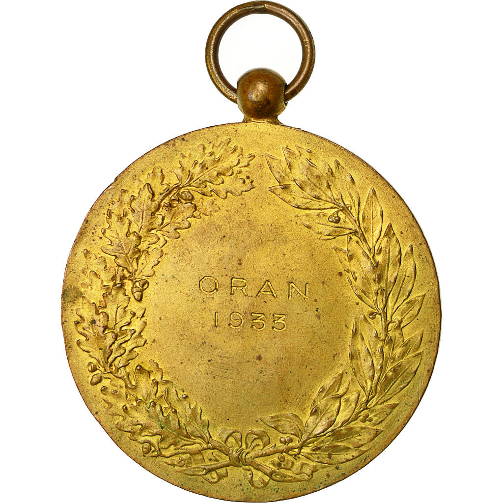 Algeria, Medal, Ville d'Oran, 1933, Krautsch, VF(30-35), Gilt Bronze