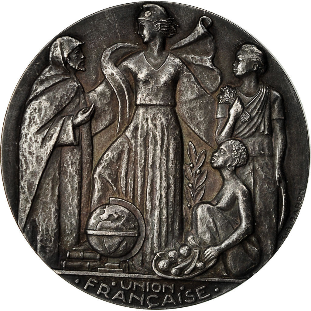 Algeria, Medal, Assemblée de l'Union Française, 1947, Baron, AU(50-53), Silver