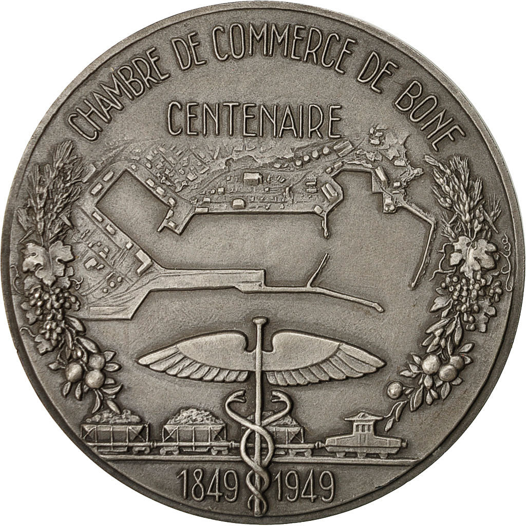 Algeria, Medal, Centenaire de la Chambre de Commerce de Bône, 1949, Delannoy
