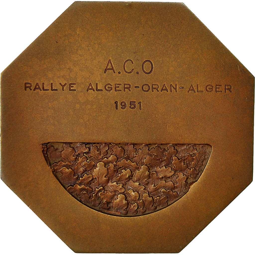 Algeria, Medal, Automobile Club Oranais, Rallye Alger-Oran, 1951, Fraisse
