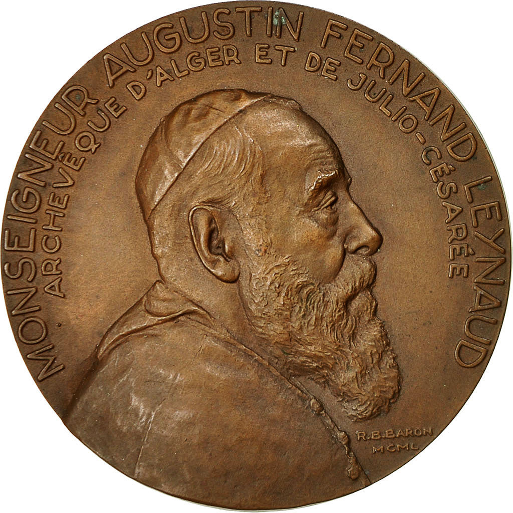 Algeria, Medal, Monseigneur A.F Leynaud, Archevêque d'Alger, 1950, Baron