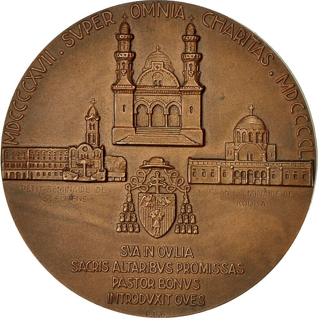 Algeria, Medal, Monseigneur A.F Leynaud, Archevêque d'Alger, 1950, Baron