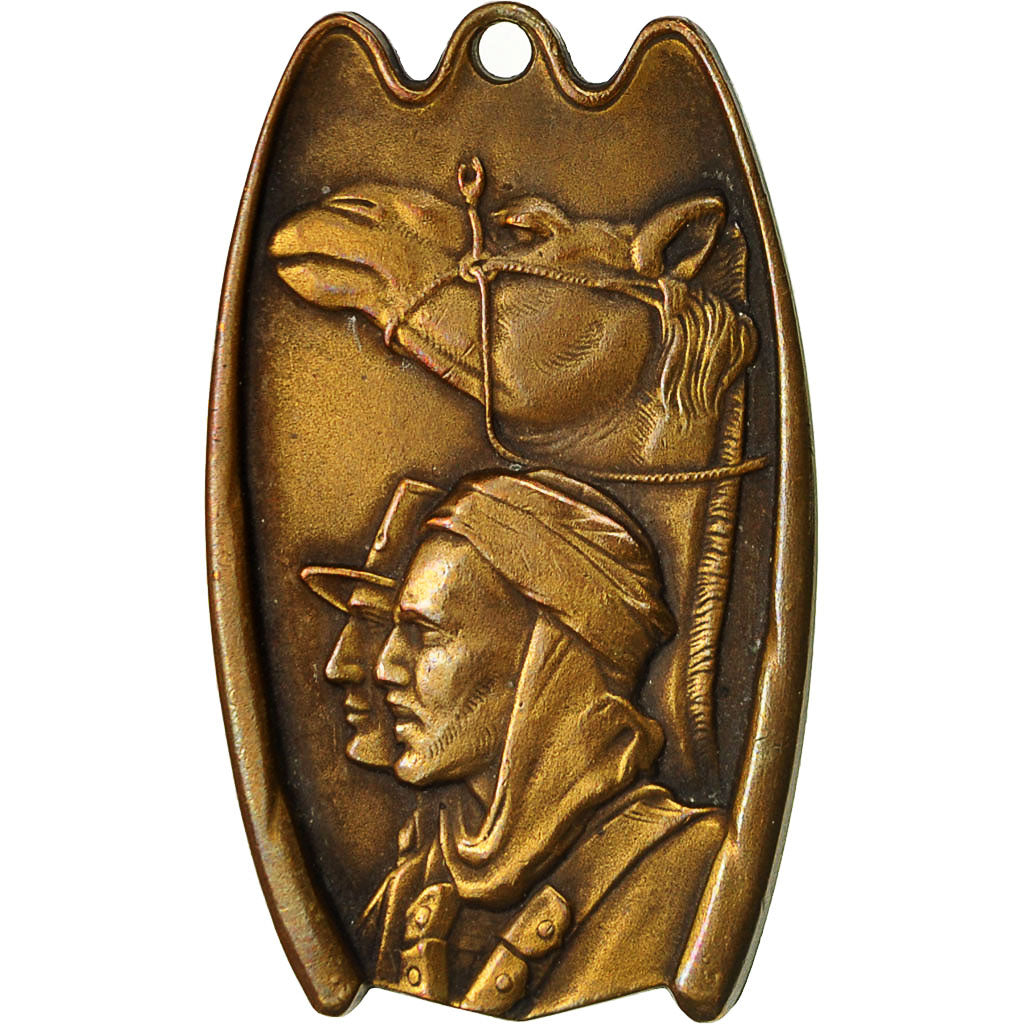 Algeria, Medaille, Cinquantenaire des Compagnies Sahariennes, 1952, Drago, SS+