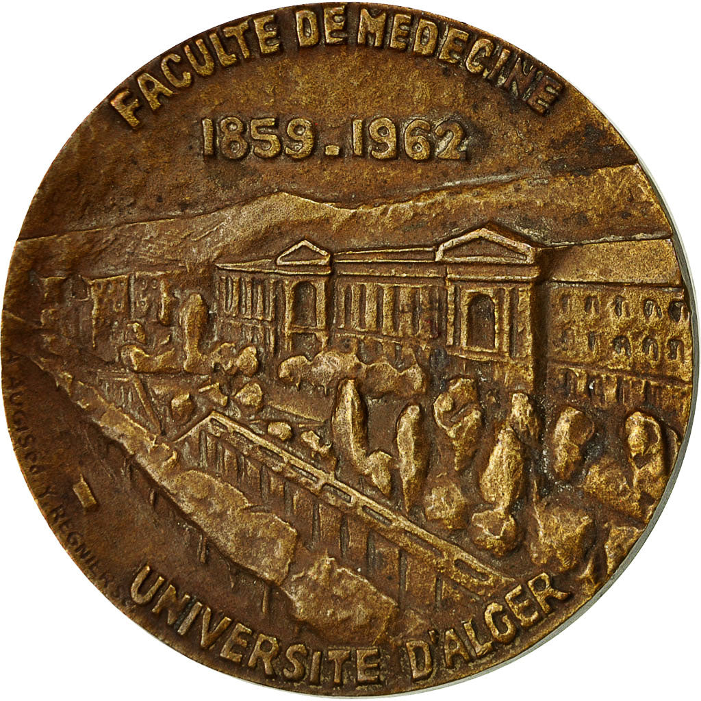Algeria, Medal, Docteur Sarrouy, Faculté de Médecine, Alger, 1966, Regnier