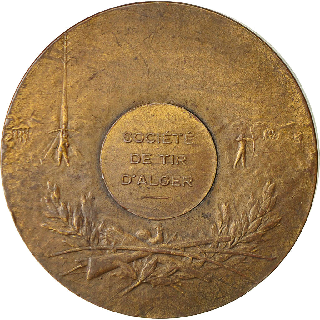 Algeria, Medal, Société de tir d'Alger, Alloy, EF(40-45), Bronze