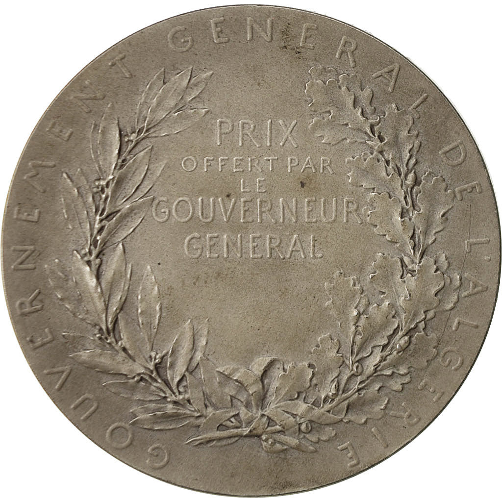 Algeria, Medal, Gouvernement Général de l'Algérie, Roty, AU(55-58), Silver
