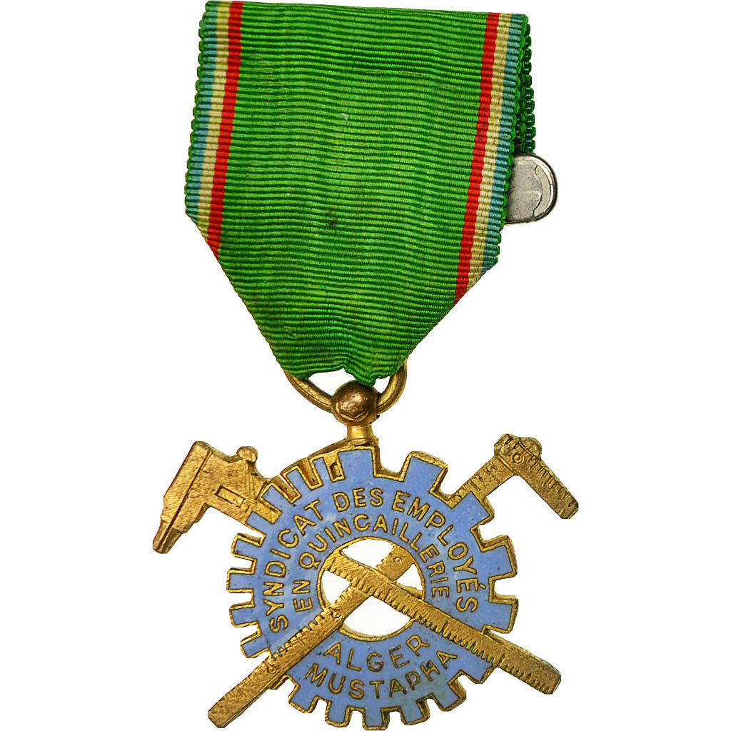 Algeria, Syndicat des Employés en Quincaillerie, Alger, Medal, Very Good