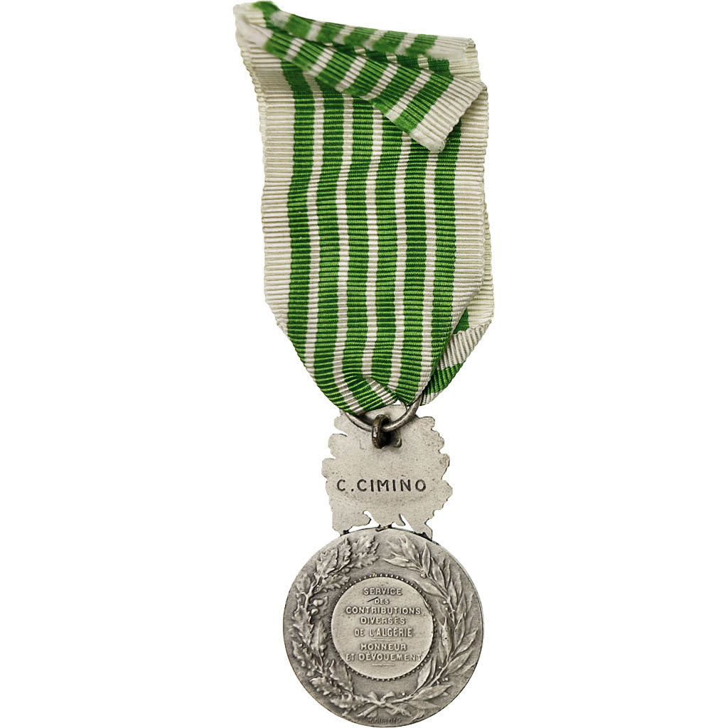 Algeria, Médaille des Contributions diverses de l'Algérie, Medal, Excellent