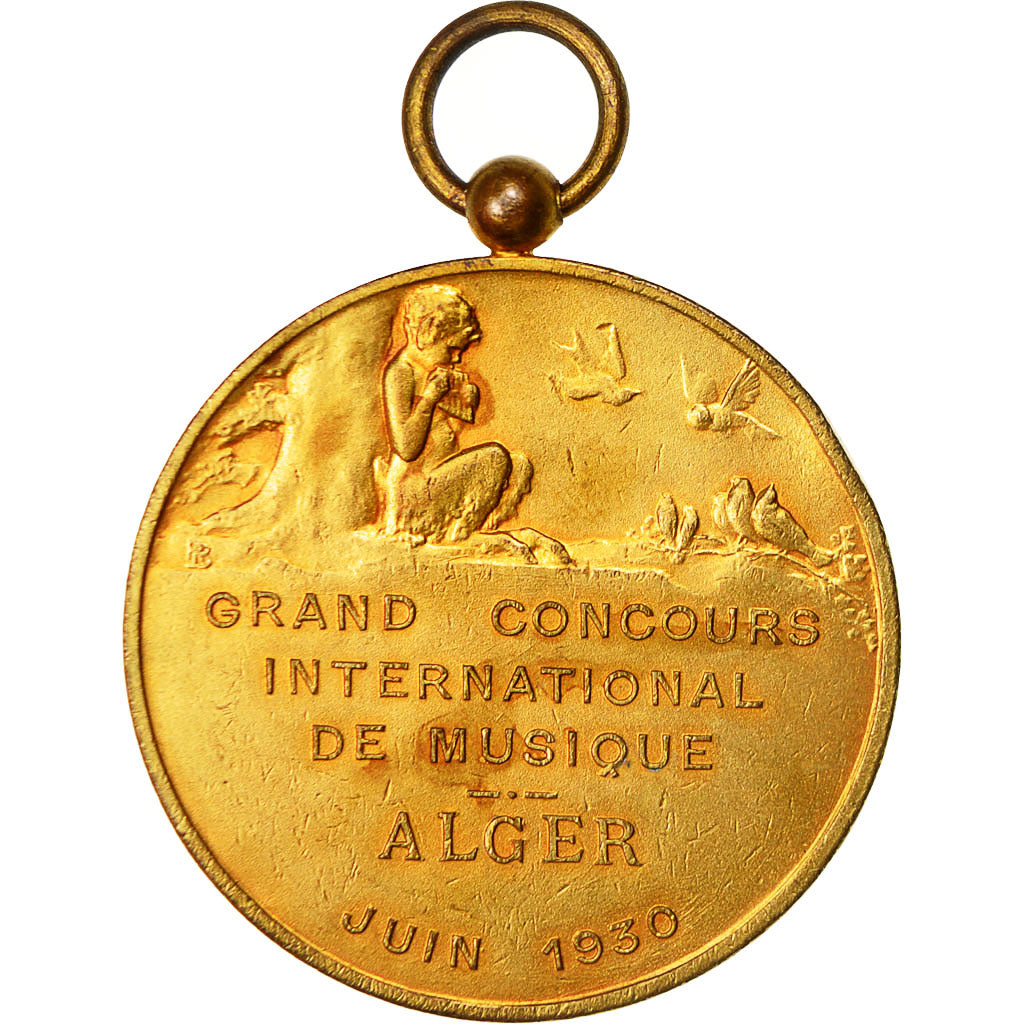 Algeria, Medal, Concours International de Musique d'Alger, 1930, Benard