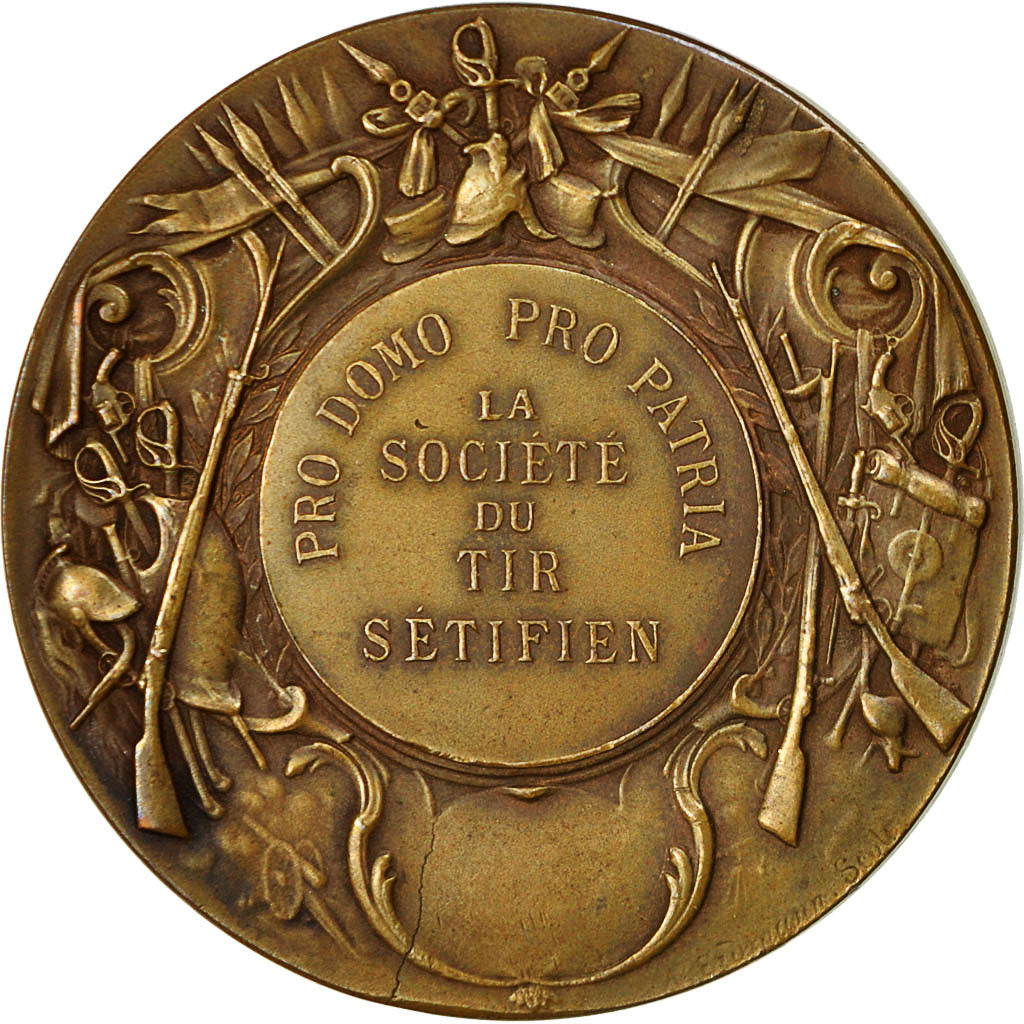 Algeria, Medal, Société du Tir Sétifien, Rivet, AU(50-53), Bronze