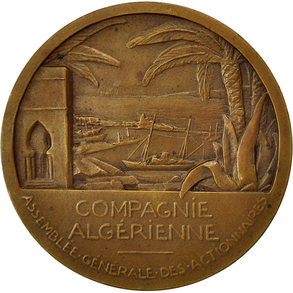 Algeria, Medal, Compagnie Algérienne, Assemblée des Actionnaires, Pommier