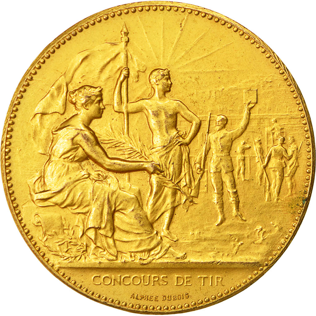 Algeria, Medal, Société de Tir, Fédération de l'Oranie, 1910, Dubois.A