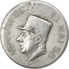 Algeria, medalla, De Gaulle appelé par l'Algérie Française, 1958, BC+