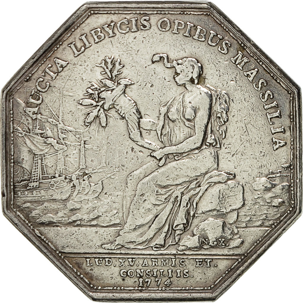Algeria, Token, Louis XV, Compagnie Royale d'Afrique à Marseille, 1774