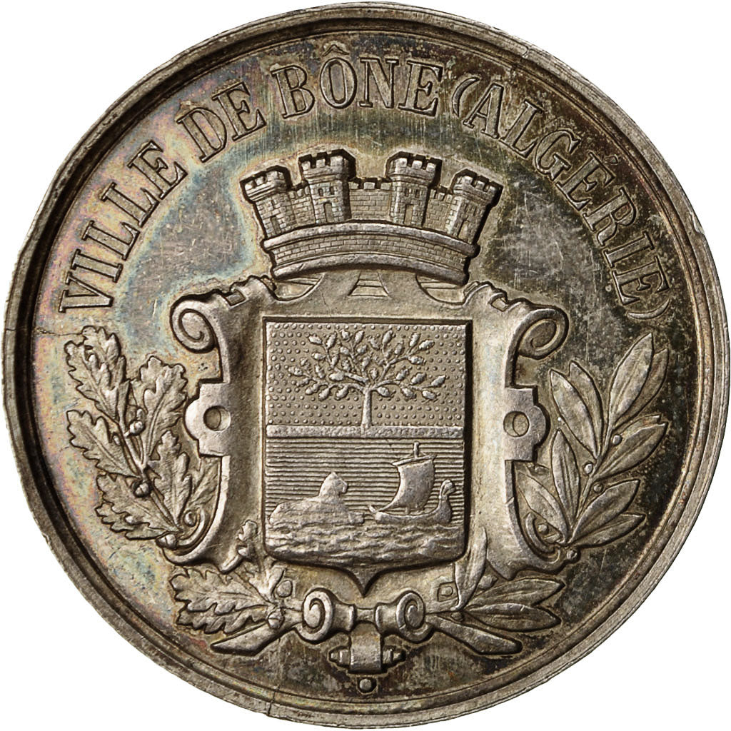 Algeria, medaglia, Cercle de Tir de Bône, 1876, SPL-, Argento