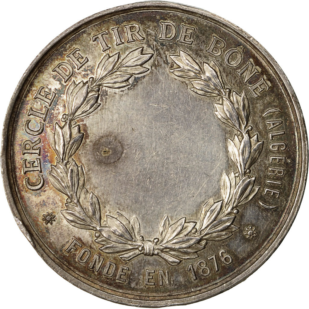 Algeria, medaglia, Cercle de Tir de Bône, 1876, SPL-, Argento