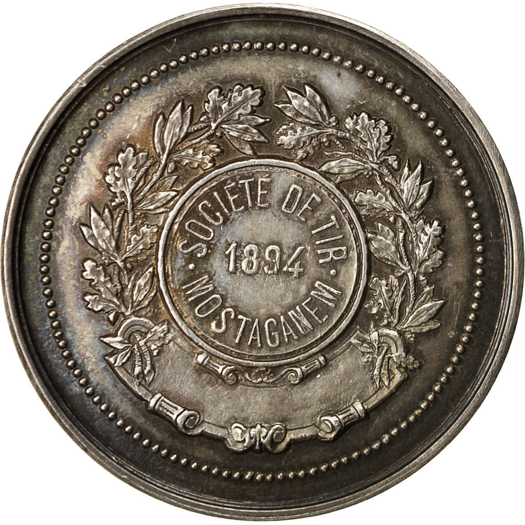 Algeria, Medal, Société de Tir de Mostaganem, 1894, Bertrand, EF(40-45)