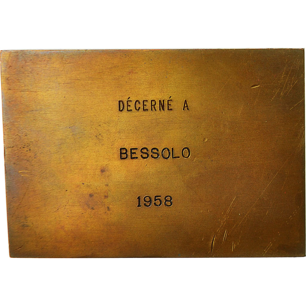 Algeria, Medal, Art Déco, Plaque, Offert par la Ville d'Alger, 1958, Fraisse
