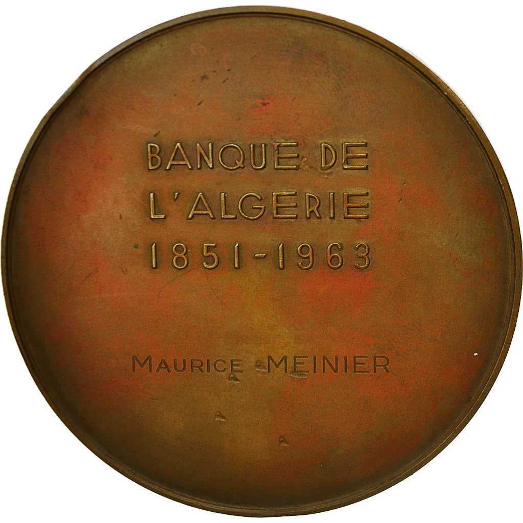 Algeria, medaglia, Banque de l'Algérie, 1963, BB+, Bronzo