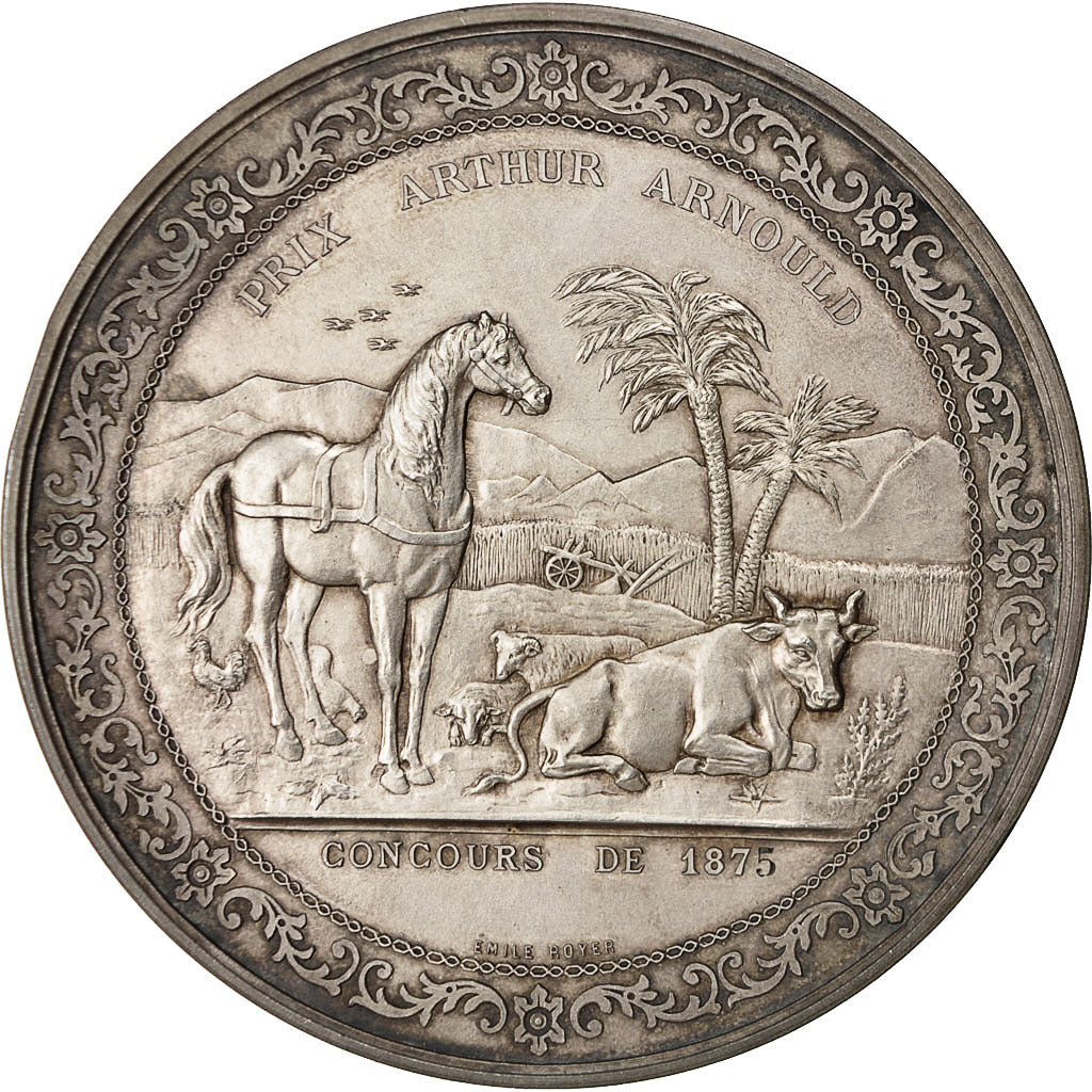 Algeria, Medal, Société d'Agriculture d'Alger, Prix Arthur Arnould, 1875