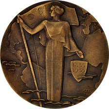 France, Médaille, Compagnie Générale Transatlantique, Liberté, 1955, Renard