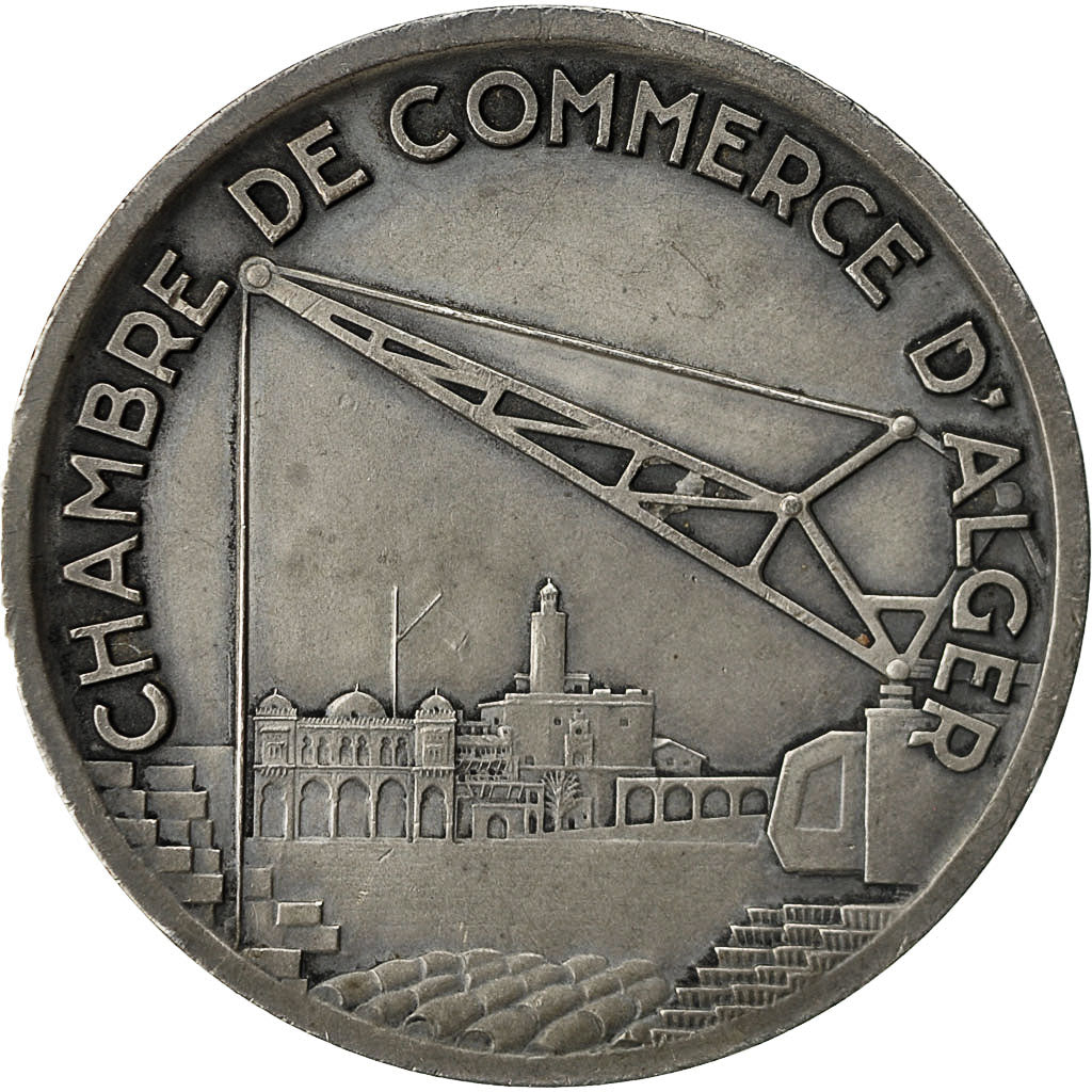 Algeria, Medal, Chambre de Commerce d'Alger, Alaphilippe, AU(55-58), Silver