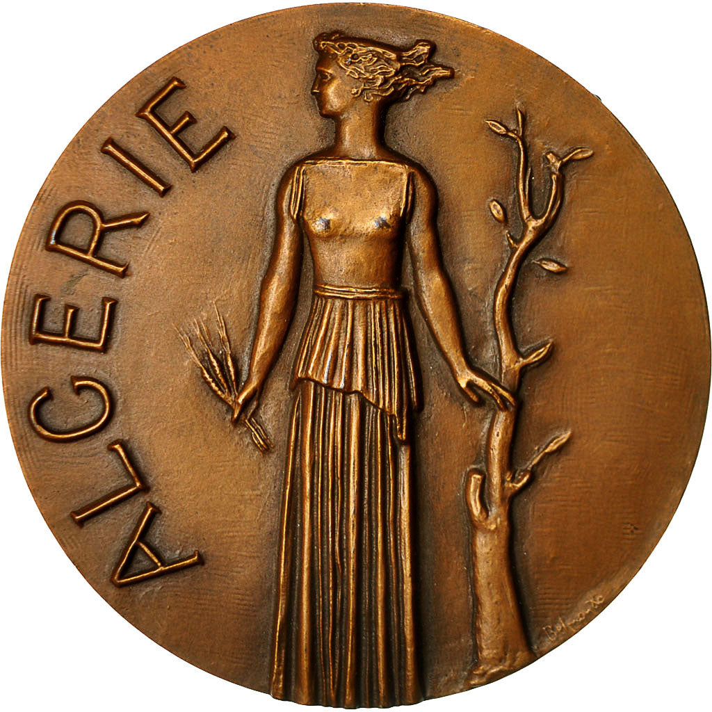 Algeria, Medal, Art Déco, Algérie, Belmondo, AU(55-58), Bronze