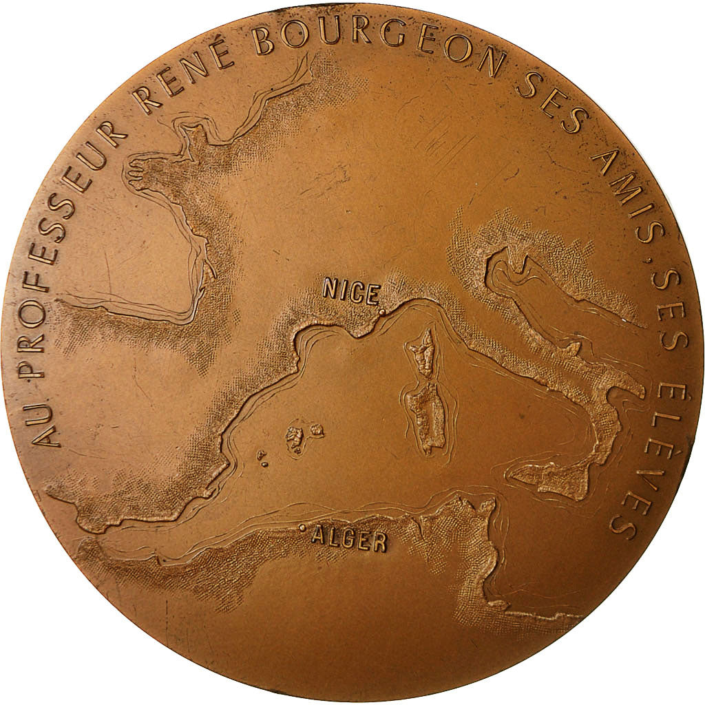 Algieria, Medal, Professeur R.Bourgeon, Faculté de Médecine d'Alger, 1980