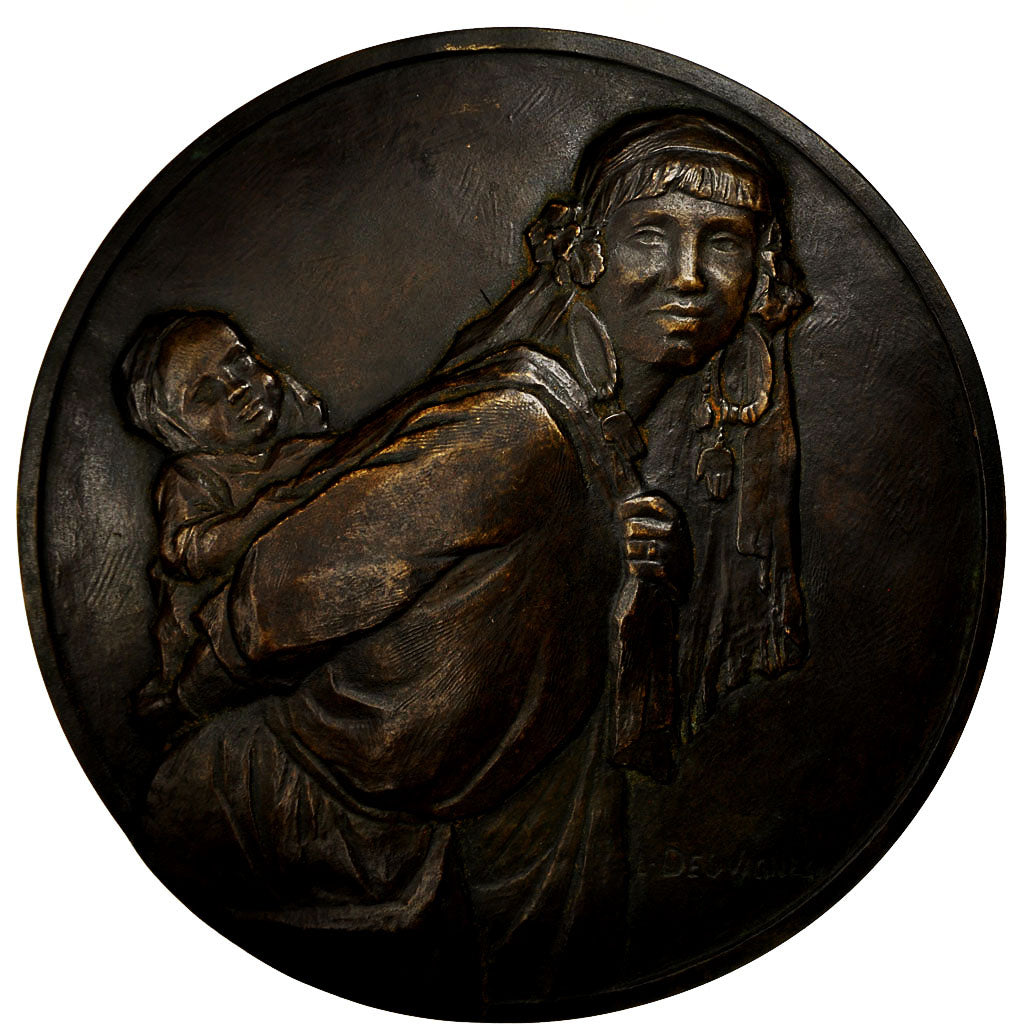 Algeria, medalla, Femme Kabyle, Desvignes, EBC, Bronce