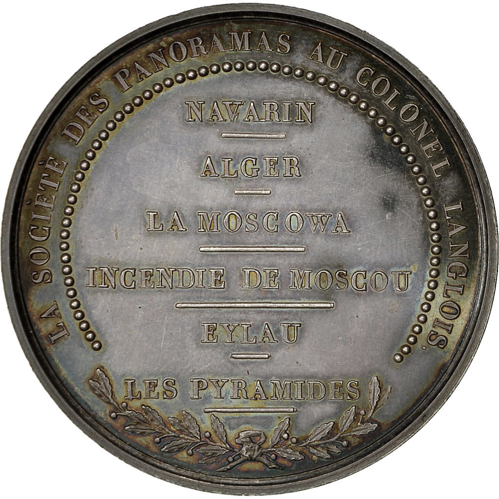 Algeria, Médaille, Société des Panoramas au Colonel Langlois, Chabaud, SUP+