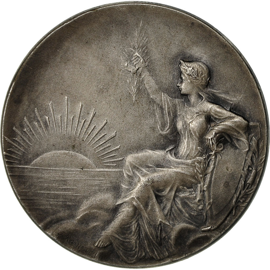 Algeria, Médaille, Syndicat Commercial et Industriel, Rasumny, TTB+, Silvered