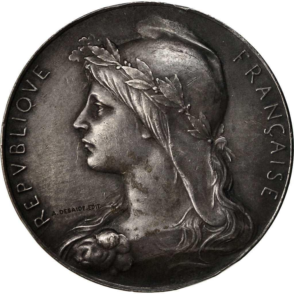Algeria, medaglia, Société d'Horticulture d'Alger, 1897, Roty, BB, Argento